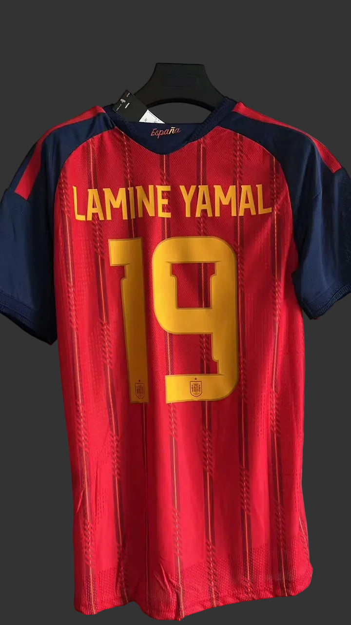 Spain Lamine Yamal #19 Home Jersey – Fan Version
