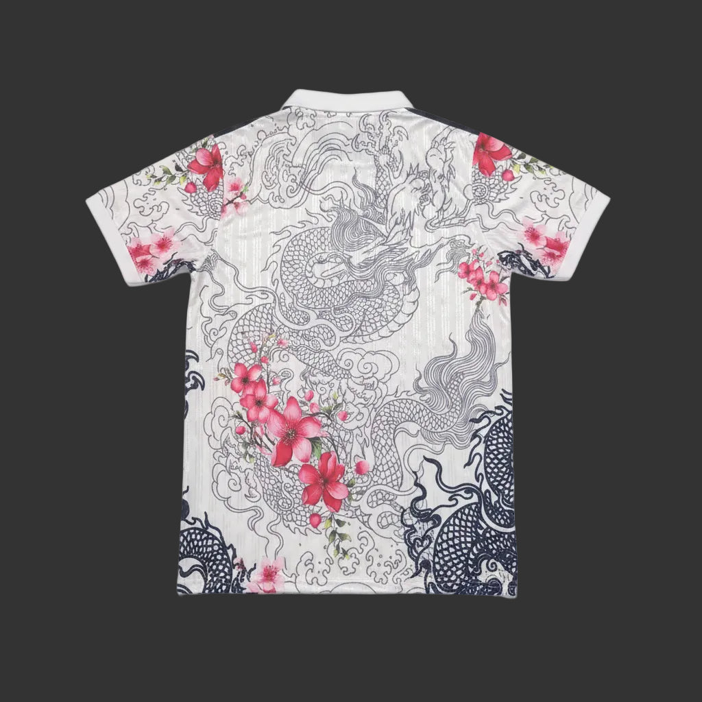 Fire Jerseys Real Madrid 26/27 Dragon PO White Rose Jersey