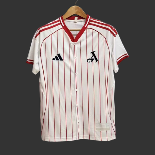 Arsenal Baseball Jersey White Fans Version 25/26