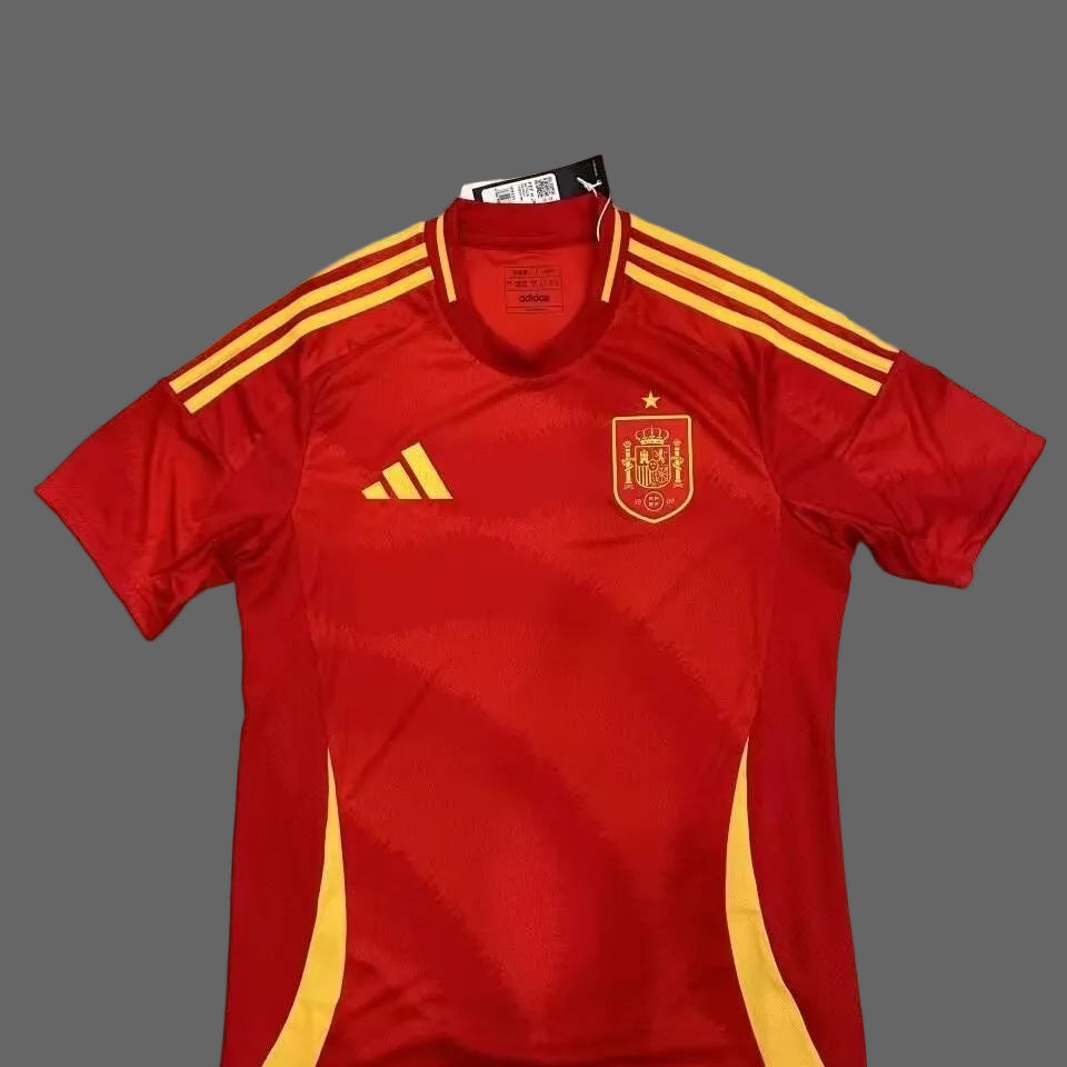 FireJerseys Spain Home Soccer Jersey 24/25 Fans Version