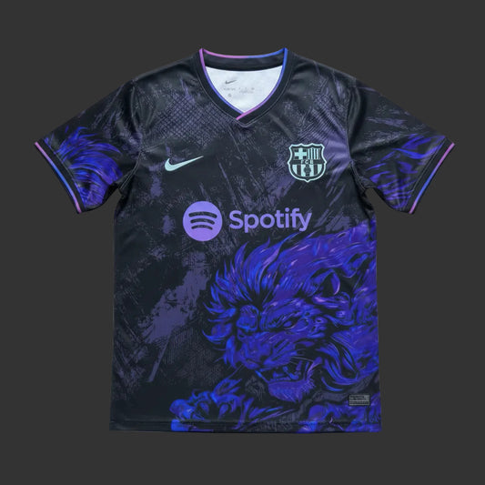 Barcelona Fans Version 25/26 Men's Jersey Lion Head Black Purple