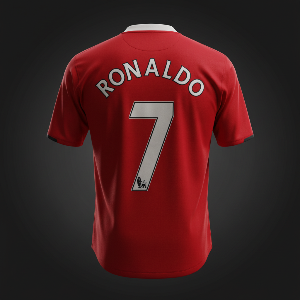 Ronaldo 7 Retro Manchester United Home Jersey 2007/08