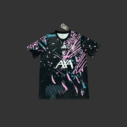 Liverpool Training Outfit Black Pink Fan Version 25/26