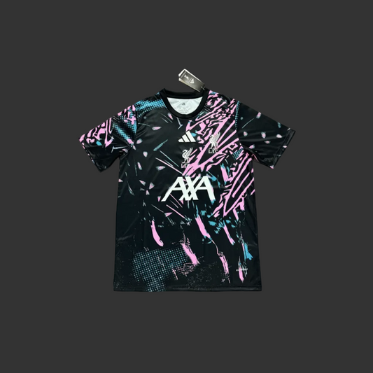 Liverpool Training Outfit Black Pink Fan Version 25/26