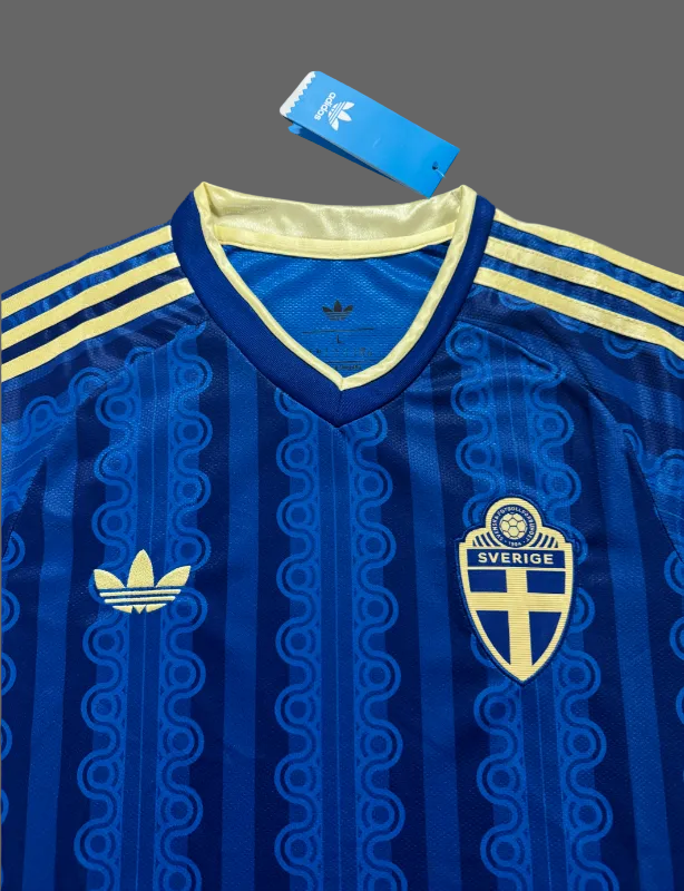 Firejerseys Fans Version 2026 Sweden Away Jersey 100% Polyester