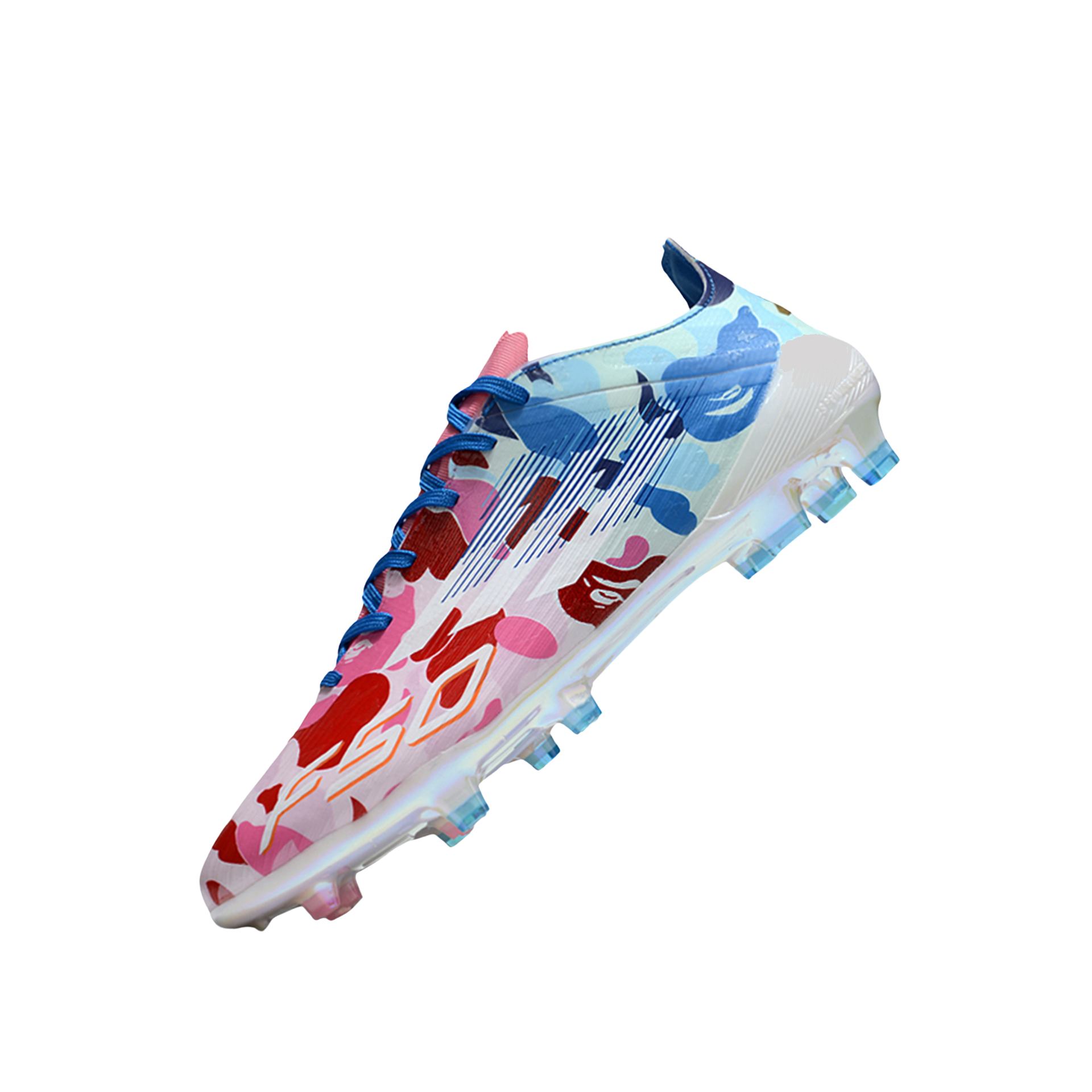 F50 X Bape Pink & Blue Football Jersey