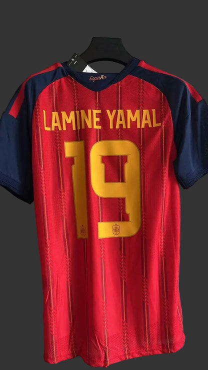 Spain Lamine Yamal #19 Home Jersey – Fan Version