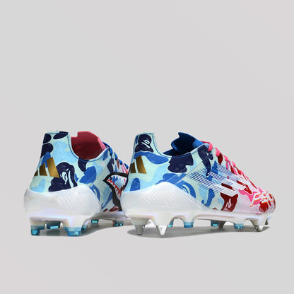 F50 X Bape Pink & Blue Football Jersey