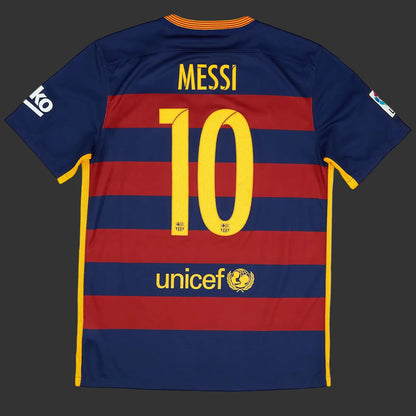Messi 10 Barcelona Retro Men's Jersey Home 2015/16