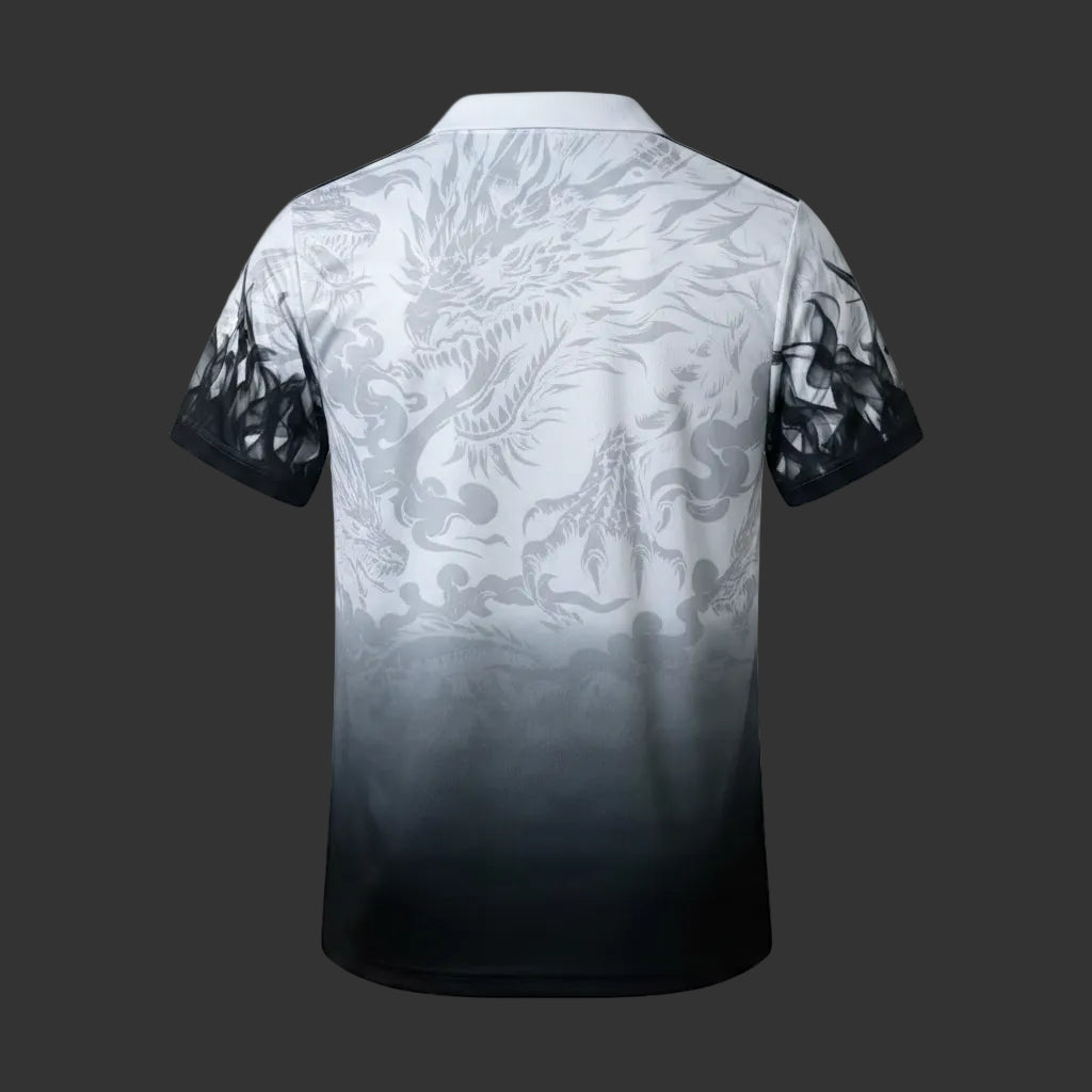Real Madrid Black White Spray Dragon Jersey