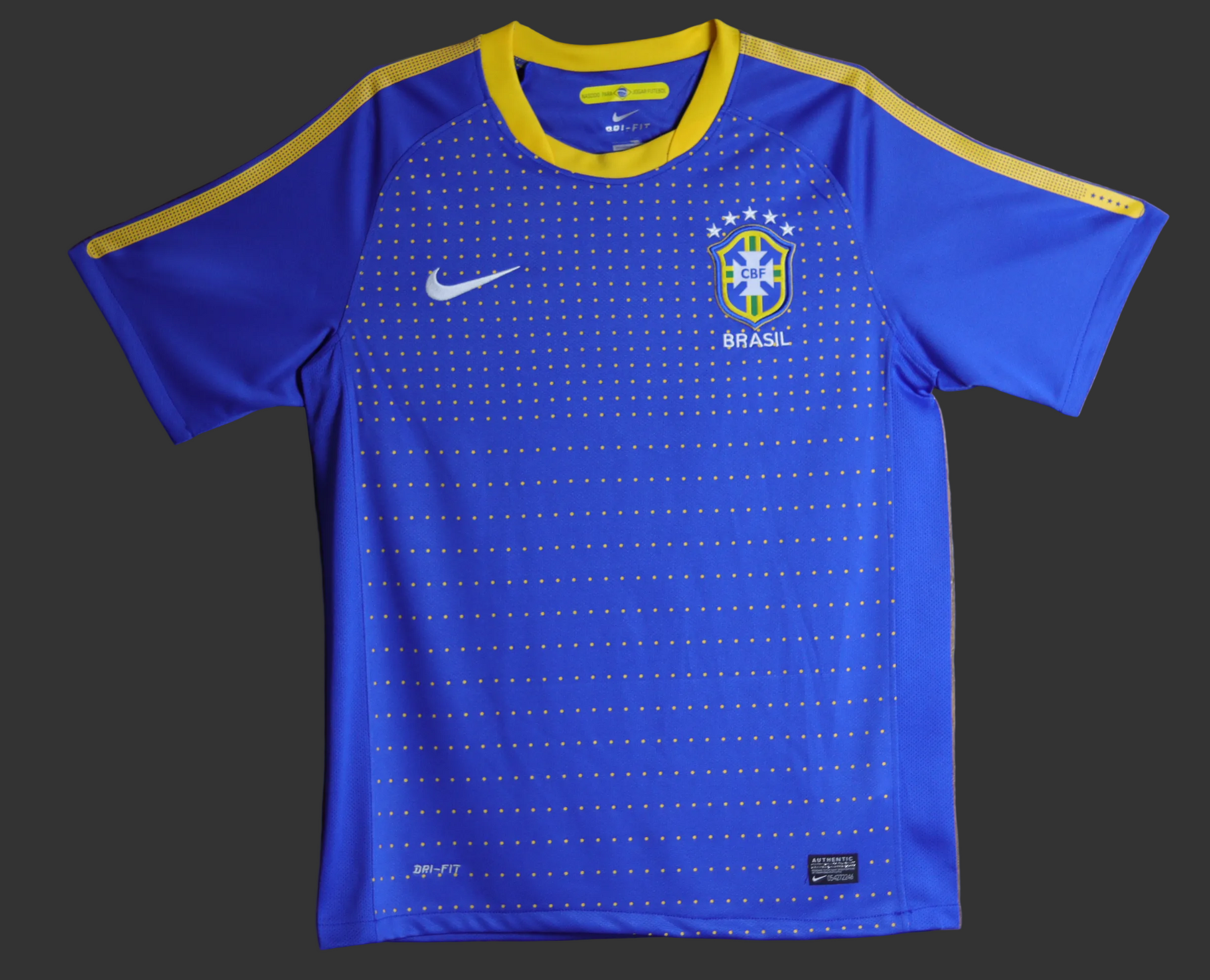 Men's Retro 2010 Brazil Away Jersey 100% Polyester