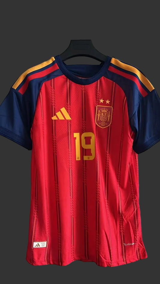 Spain Lamine Yamal #19 Home Jersey – Fan Version