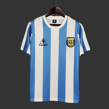 Retro 1986 Argentina Home Men's Jersey 100% Polyester