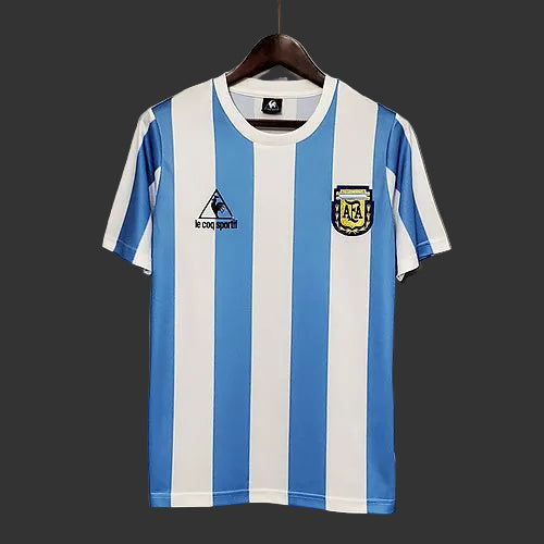 Retro 1986 Argentina Home Men's Jersey 100% Polyester